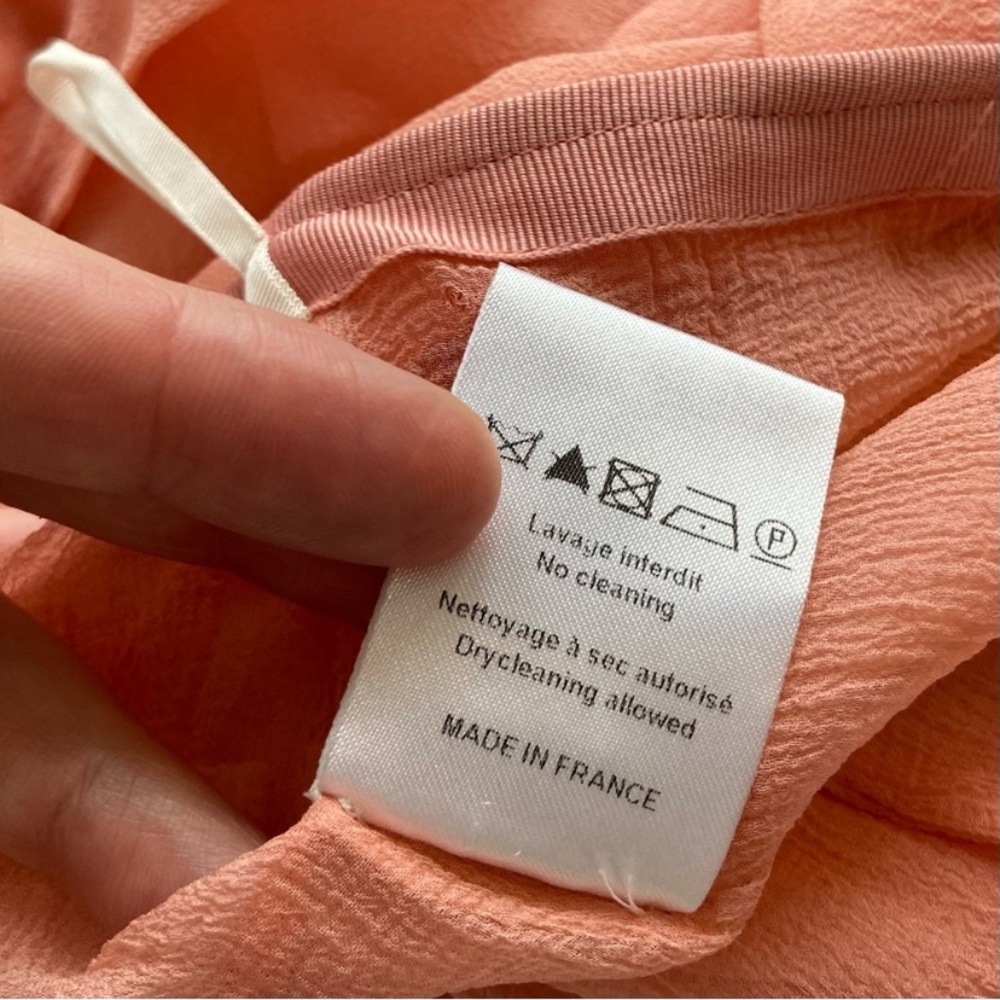 🍒Nina Ricci Silk Skirt - Peach - Bubble Skirt Made in France - Size FR40 - Picture 13 of 16